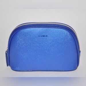 NEW La Mer Cosmetic Make Up Bag Blue Travel Pouch